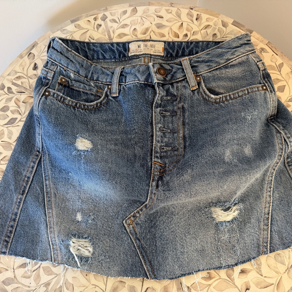 We the Free denim mini skirt